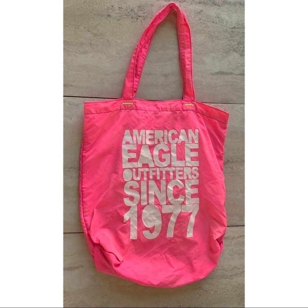 Y2K America Eagle Neon Pink Tote